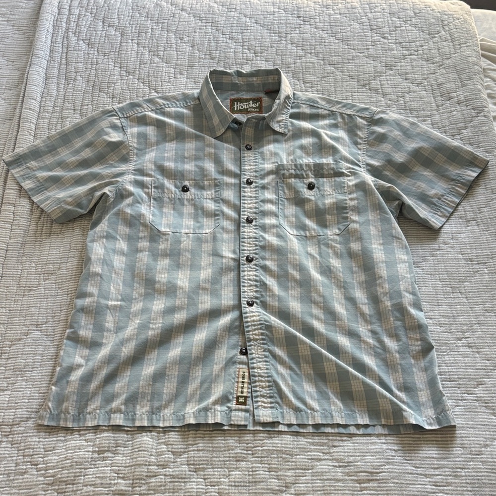 Howler Brothers  Striped Button Down Shirt in blue